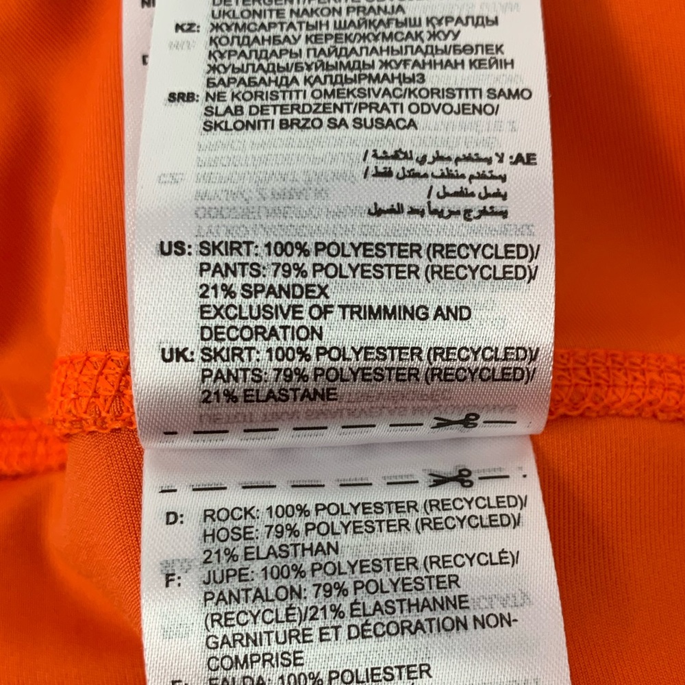 Adidas ClimaCool Tennis Match Skirt Orange Skort Athletic Shorts Women’s size XL - Picture 13 of 13
